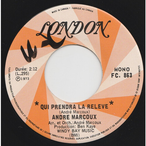 Qui Prendra La Relève b/w Oh C'Est En Vain