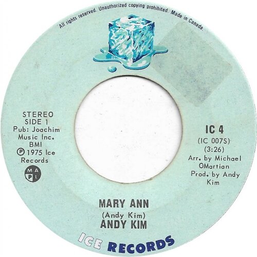 Mary Ann b/w You Are My Everything