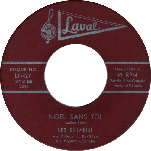  Noël Sans Toi b/w Vive Le Vent