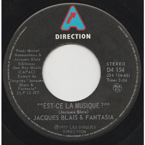 Est-Ce La Musique? b/w Ligne Lente (& Fantasia)