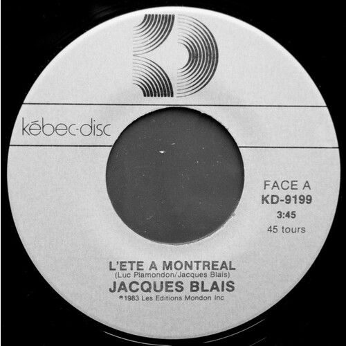 	L'été à Montréal b/w  L'été à Montréal (Version Instrumentale)
