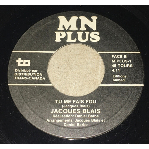 Tu Me Fais Fou b/w Tu Me Fais Fou