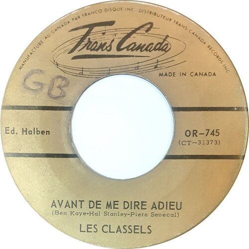  Avant De Me Dire Adieu b/w Ton Amour A Change Ma Via