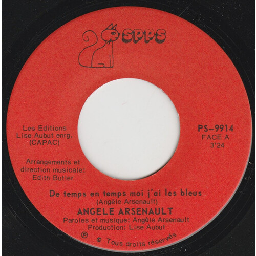 	De Temps En Temps Moi J'Ai Les Bleus b/w J'Ai Vécu Bien Des Années