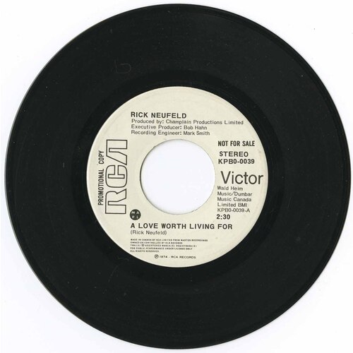 A Love Worth Living For b/w Morning Song (promo)