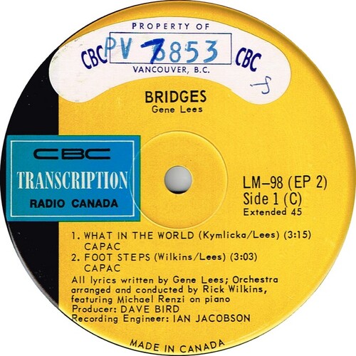 What in the World/ Foot Steps b/w Once in a Summer/ Bridges