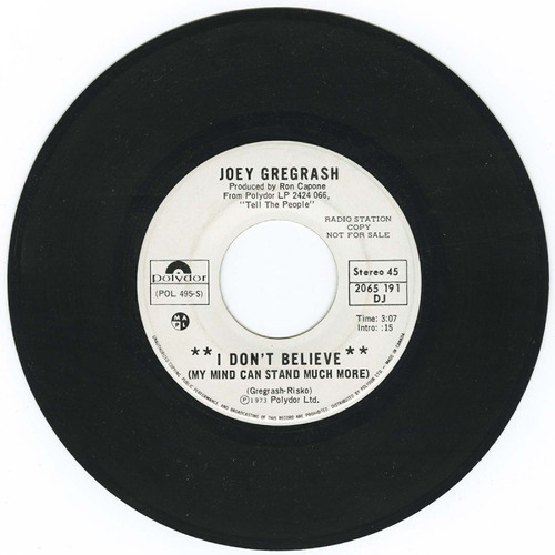 I Don't Believe (My Mind Can Stand Much More) (promo)