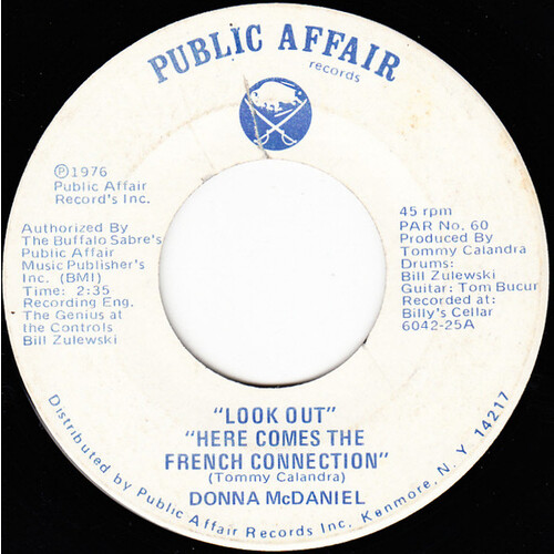 Look Out Here Comes the French Connection b/w Thank You Sabres