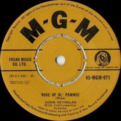 Rose Of Ol' Pawnee b/w All Alone (With No One By My Side)