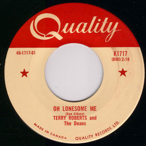 45 terry roberts and the deans oh lonesome me vinyl