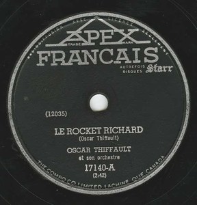 78 oscar thiffault le rocket richard label