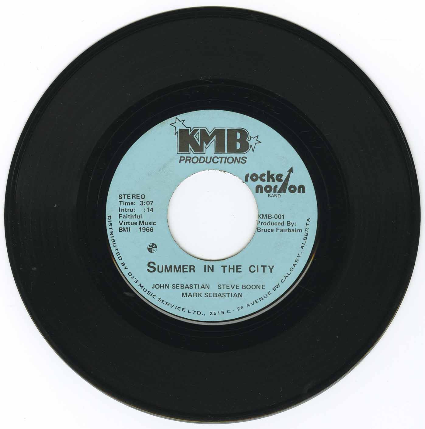 Rocket Norton Band Summer In The City b/w Summer In The City