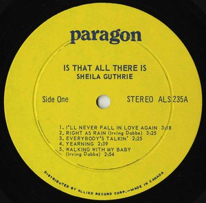 Sheila guthrie is that all there is vinyl 01