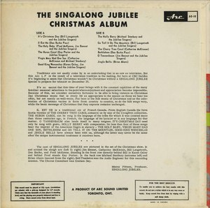 Singalong jubilee   christmas album back