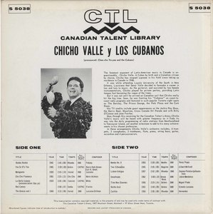 Chicho valle  y los cubanos ctl s5038 back
