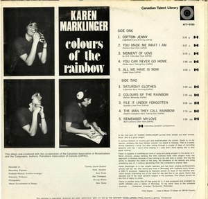 Karen marklinger colours of the rainbow %281971%29 ctl back