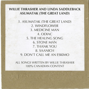 Willie thrasher asumatak the great land cd back