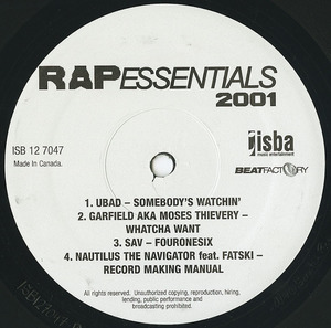 Va beat factory rap essentials 2001 label 04