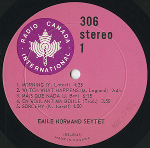 Emile normand sextet label 01