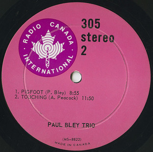 Paul bley trio st label 02