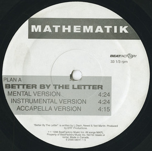 Mathematik better by the letter label 01