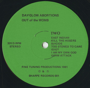Dayglo abortions out of the womb label 02