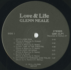 Glenn neale   love   life label 01