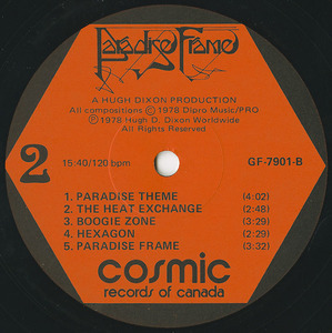 Paradise frame st 1978 label 02