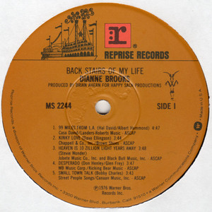 Dianne brooks back stairs of my life  label 1