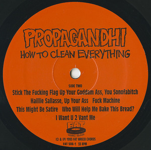 Propaghandi  how to clean everything label 02