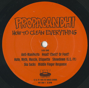 Propaghandi  how to clean everything label 01