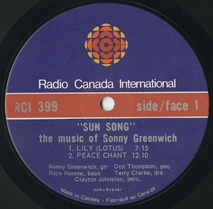 Sonny greenwich sun song label 01