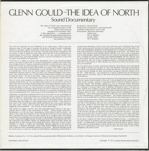 Glenn gould the idea of north back