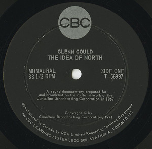 Glenn gould the idea of north label 01