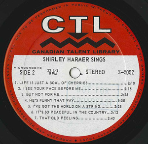 Shirley harmer sings ctl label 02