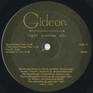 Gideon   eight reasons why label 02