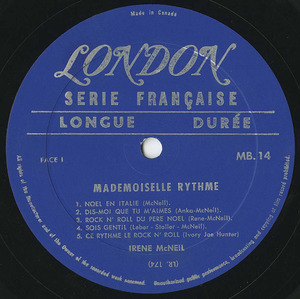 Irene mcneil   mademoiselle rythme label 01