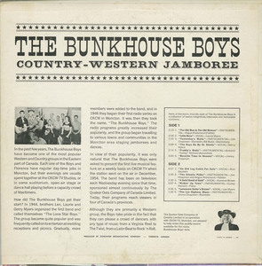 Bunkhouse boys   country western jamboree back