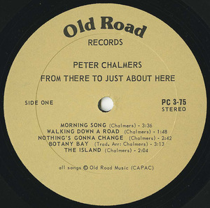 Peter chalmers   from there to just about here label 01
