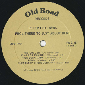 Peter chalmers   from there to just about here label 02