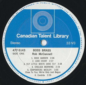 Rob mcconnell and the boss brass   on a cool day label 01