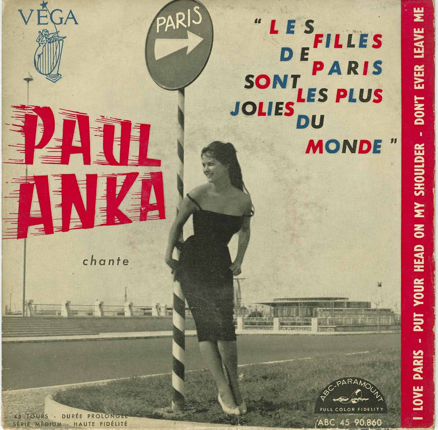 Anka Paul Les Filles De Paris I Love Paris Bw Put Your Head On My Shoulder Dont Ever