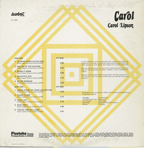 Carol lipson carol back