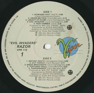 Razor   evil invaders label 01