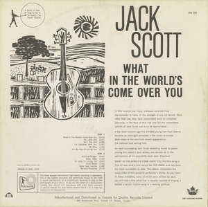 Jack scott   what in the world's come over you back