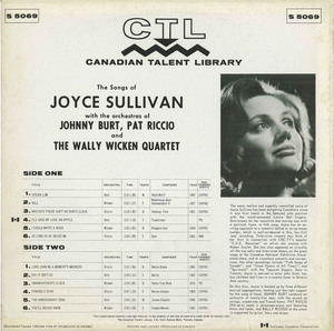 Joyce sullivan   the songs of ctl 5069 front