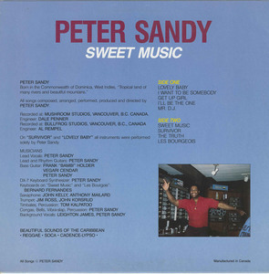 Peter sandy sweet music back