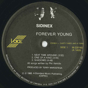 Sidinex forever young label 01