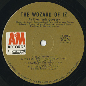 Mort garson the wozard of iz label 02
