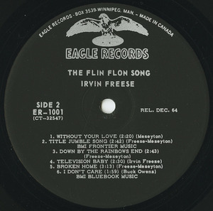 Irvin freese   the flin flon song label 02